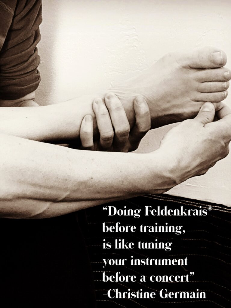 'Doing feldenkrais before training, is like tuning your instrument before a concert'