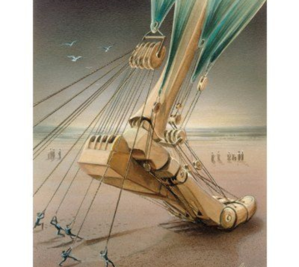 Mechanical foot with wires to make it move (art piece)