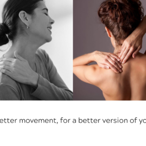 Woman with shoulder and neck pain